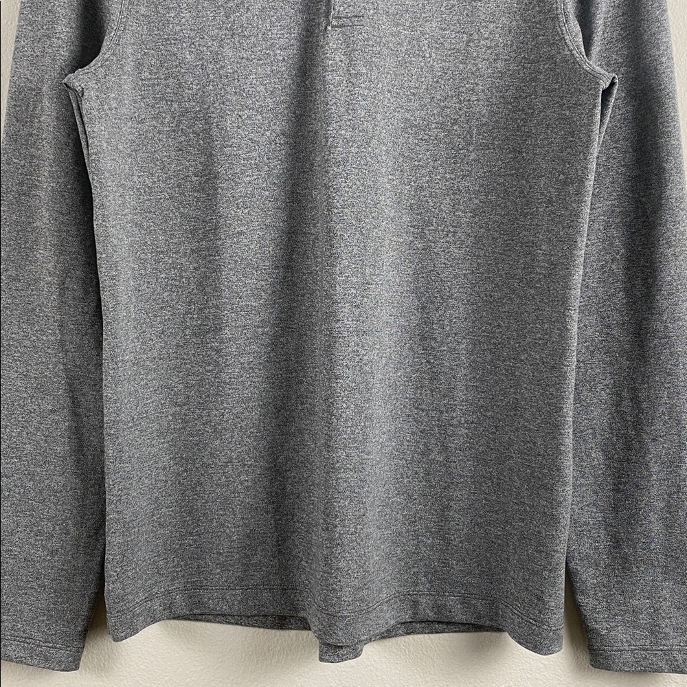 Lululemon Evolution Pique Long Sleeve Polo Shirt | Heathered Black - Picture 4 of 14